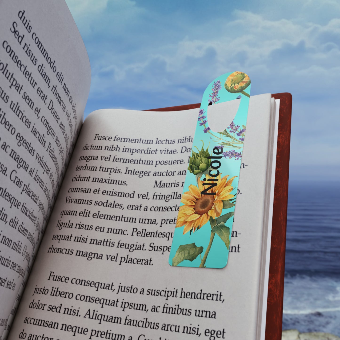 Personalized Flower Bookmark