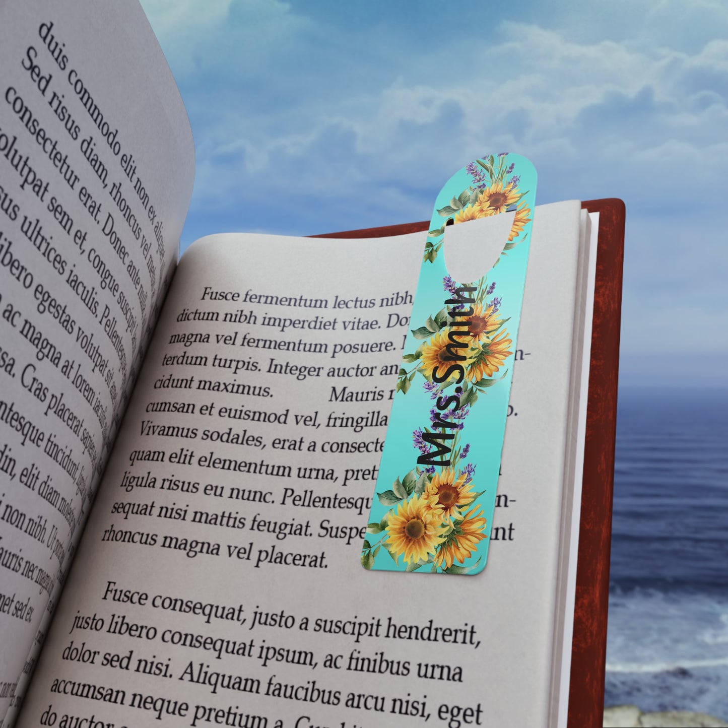 Personalized Flower Bookmark