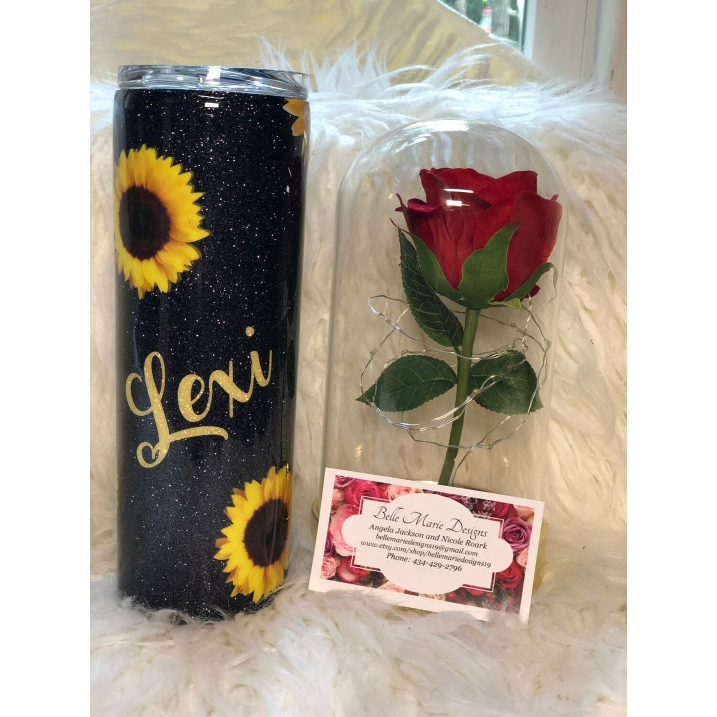 Glitter Sunflower tumbler FREE SHIPPING