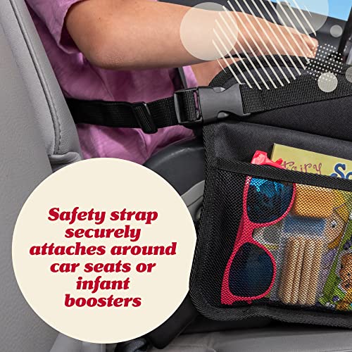 Lusso Gear Kids Travel Tray for Toddler Car Seat, Travel Tray for Kids Car Seat, Lap Tray for Airplane, Kids Travel Desk Essential Accessories, Carseat Table Tray for Kids Road Trip Activities (Black)