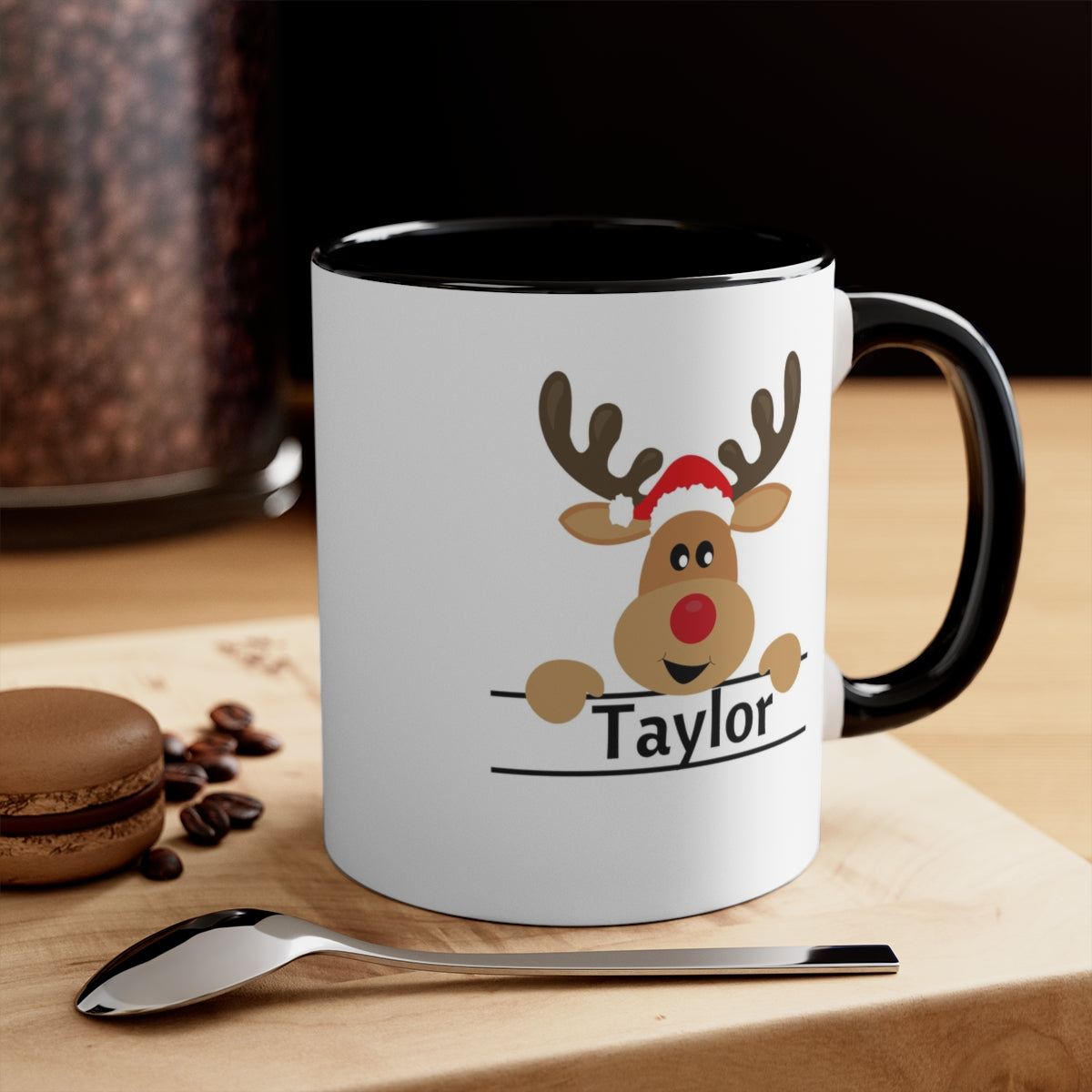 Custom Name Reindeer Mug