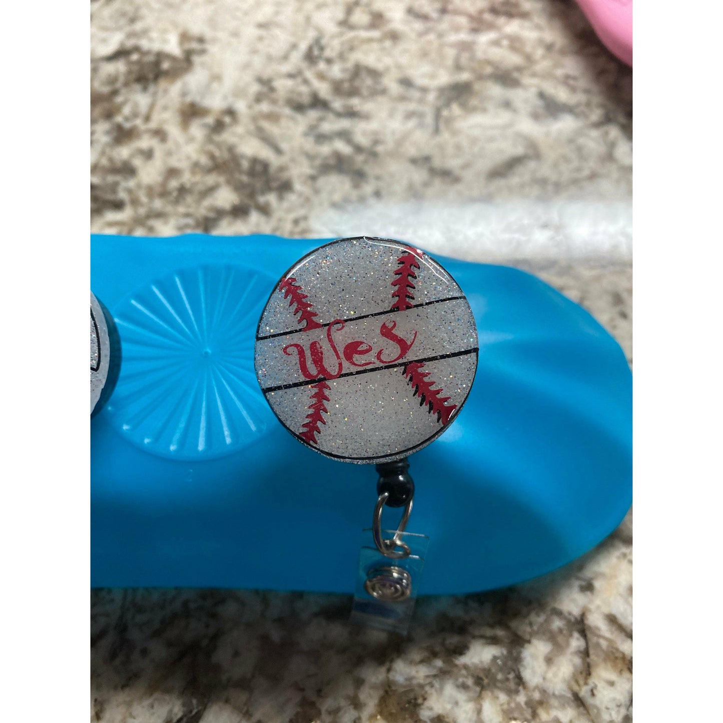 Baseball Mom Badge Reel Nurse baseball mom badge reel Teacher Baseball mom badge reel Retractable badge reel