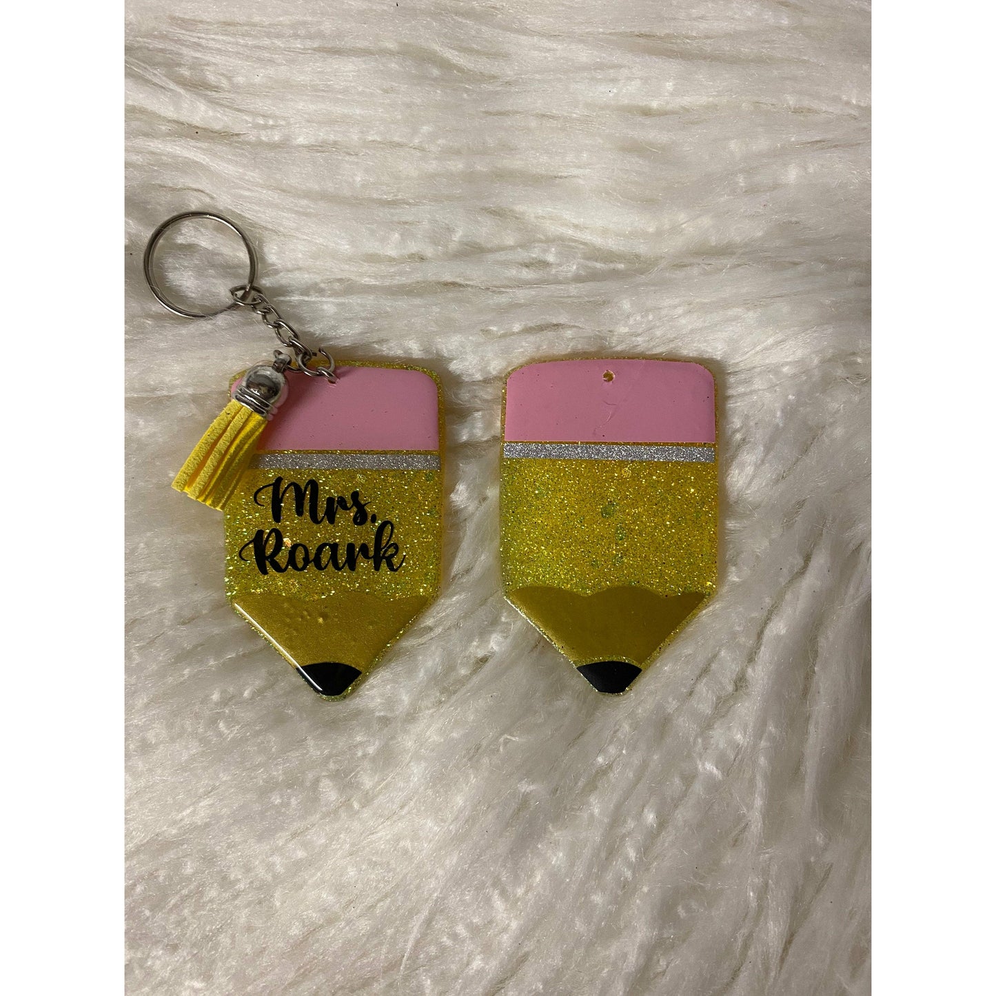 Pencil keychain personalized teacher gift