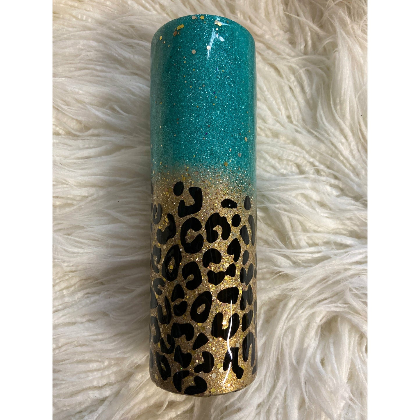 Teal and Leopard Tumbler