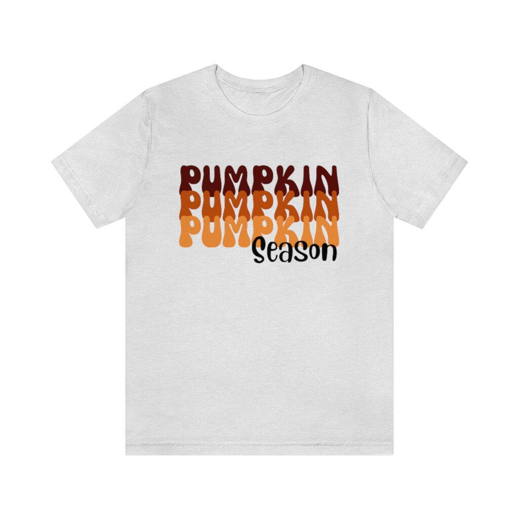 Retro Ombre pumpkin season Bella + Canvas T-shirt Womens Fall Vintage
