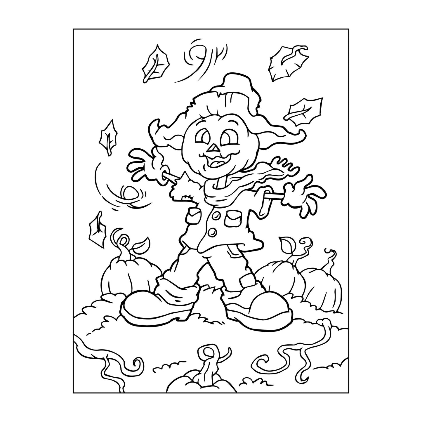 Halloween children's coloring pages bundle 10 pages
