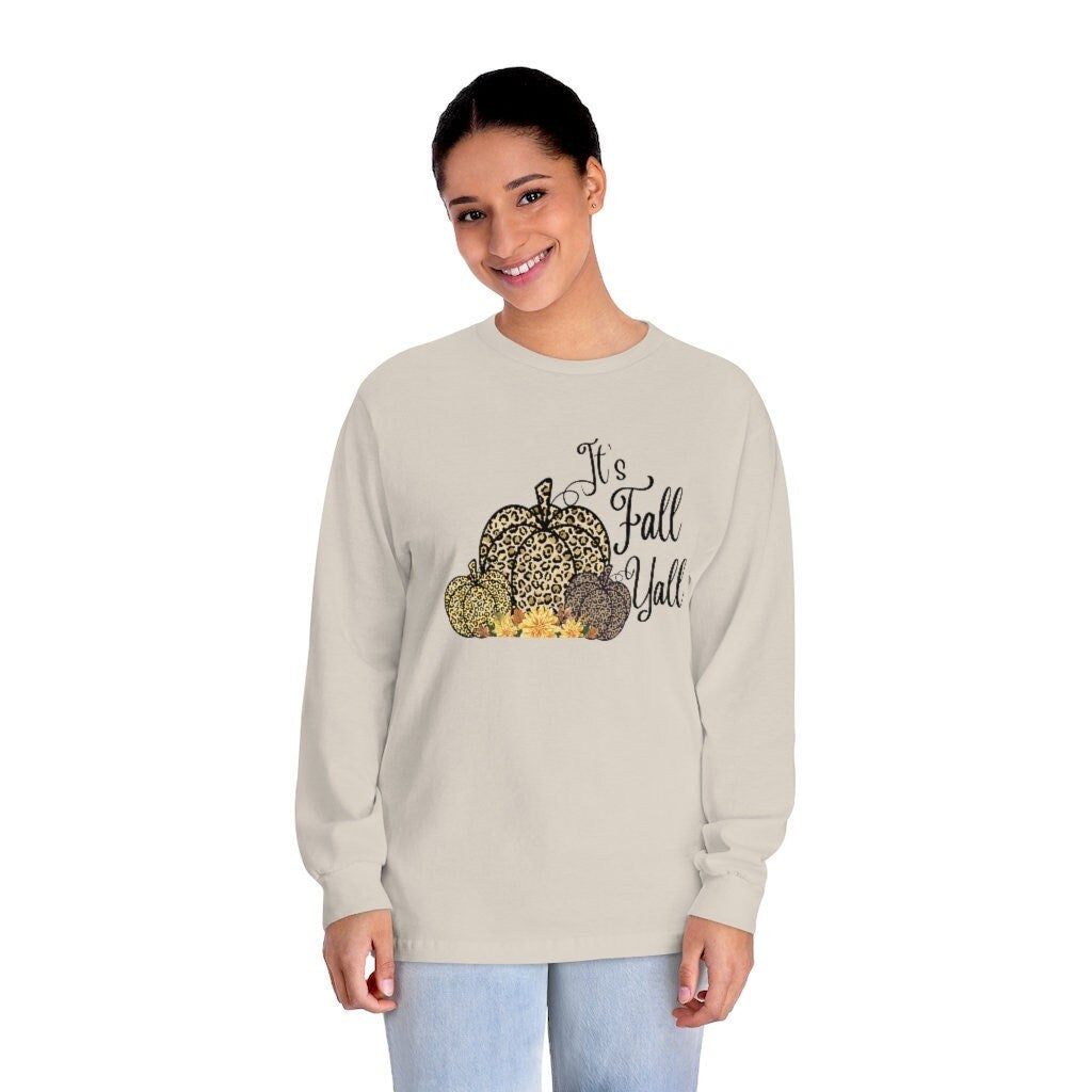 It's Fall Yall Leopard Long Sleeve Shirt
