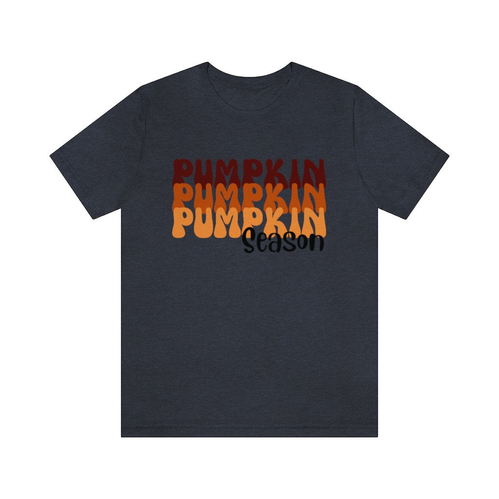 Retro Ombre pumpkin season Bella + Canvas T-shirt Womens Fall Vintage
