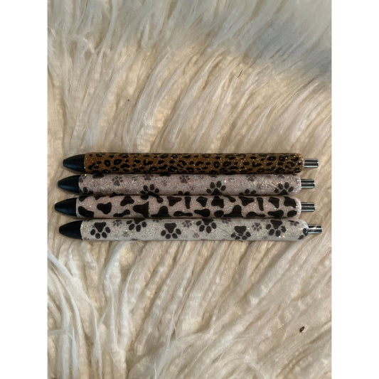 Glitter gel pen, custom glitter pen, nursing pen, animal print pens, cow print pens, personalized pens, Christmas gift, teacher pens,