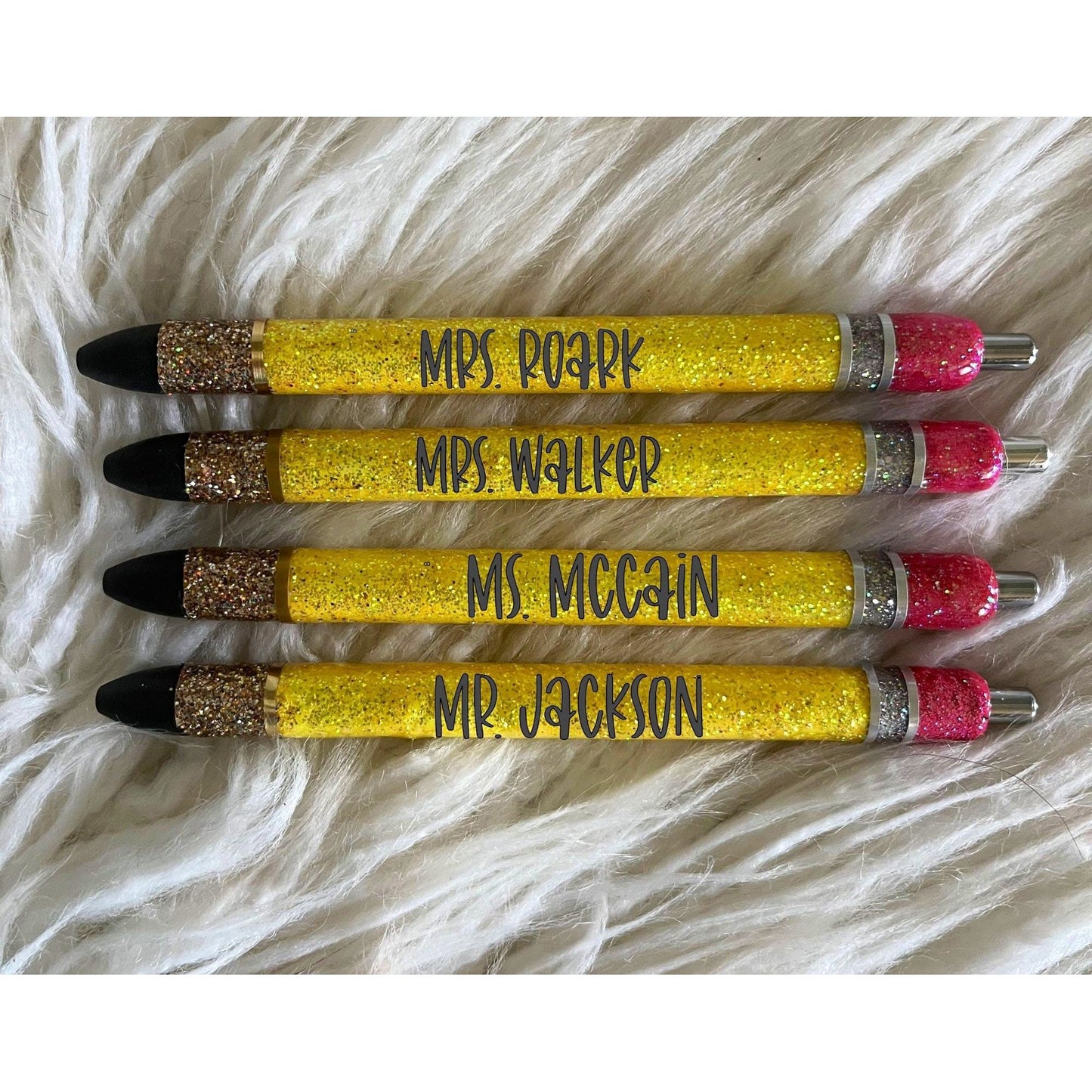 Teacher Pencil Pen | Glitter pencil pen| Teacher Gift | pencil glitter pen | Teacher Appreciation | end of school year gift office pen