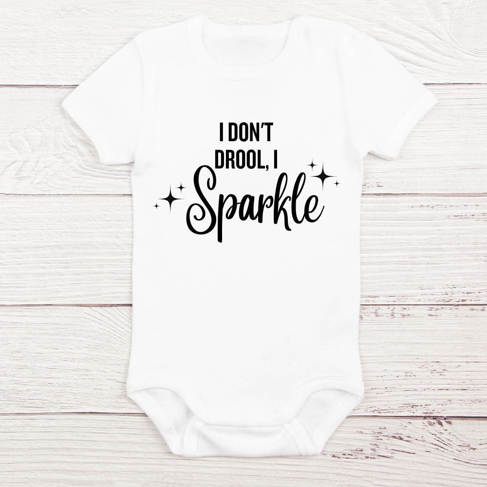 Newborn Onsie, Infant Onsie, New Baby Gift, I don't drool I sparkle, new family, new baby girl, new baby boy, baby shower gift