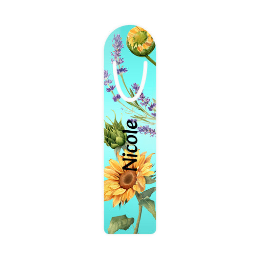 Personalized Flower Bookmark