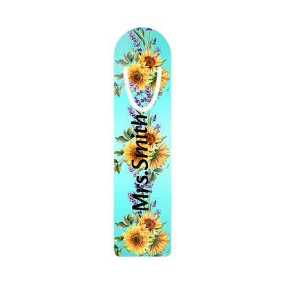 Personalized Flower Bookmark