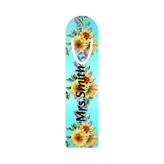 Personalized Flower Bookmark
