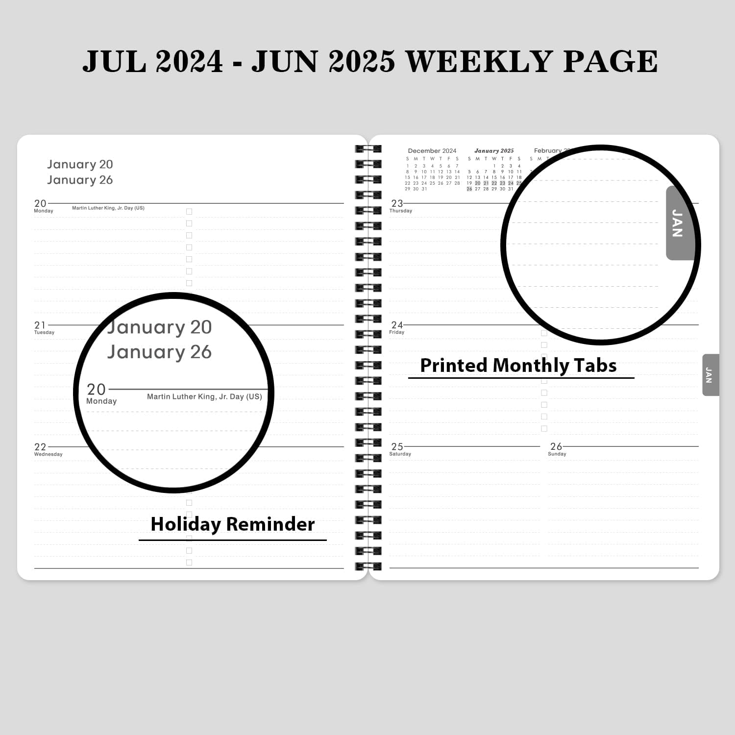 Planner 2024-2025 - Jul. 2024 - Jun. 2025, 8" X 10", 2024-2025 Academic Planner Weekly and Monthly, Flexible Cover, To-Do List, Twin-Wire Binding