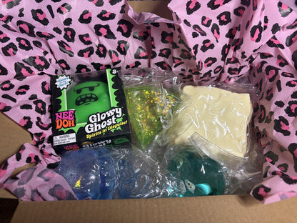 5 piece MYSTERY BOX includes 1 NeeDoh/1 Vaseline Cheese/ 3 sugar squishes