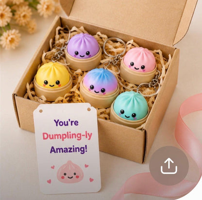 Dumpling Clicker, Cute  Fidget Toy, Sensory Clicker Keychain, Backpack Charm