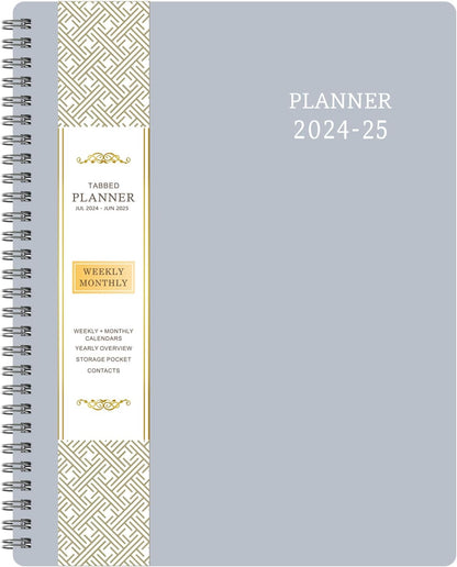 Planner 2024-2025 - Jul. 2024 - Jun. 2025, 8" X 10", 2024-2025 Academic Planner Weekly and Monthly, Flexible Cover, To-Do List, Twin-Wire Binding