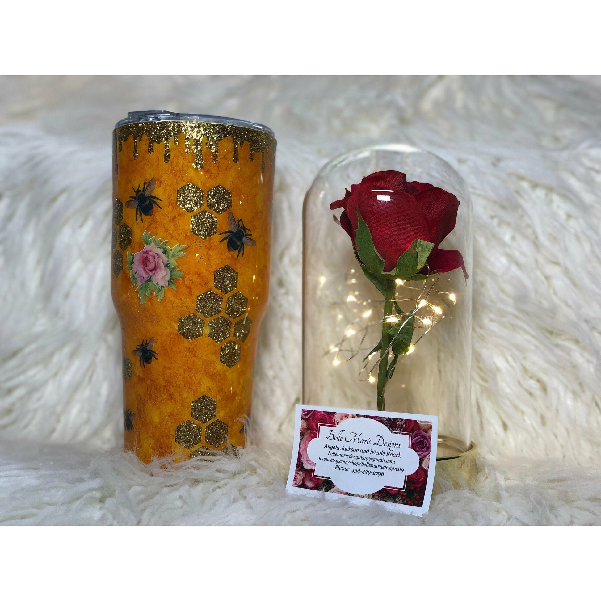 Bee Tumbler ! Add name for free