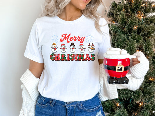 Funny Christmas Snowman Shirt Retro Iron on T-Shirt Transfer, Iron on Decal, Snowman DTF print.