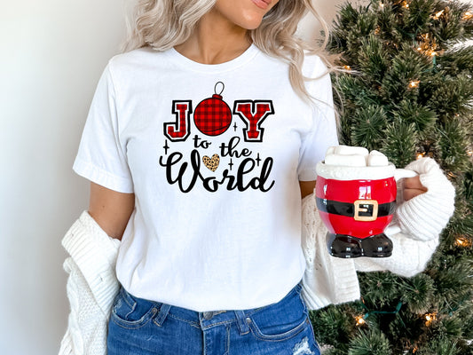 Christmas Joy To the World Leopard print Iron on Transfer DTF