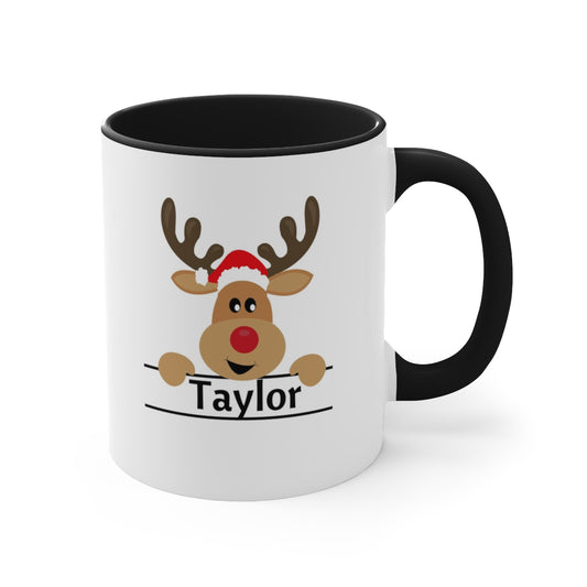 Custom Name Reindeer Mug