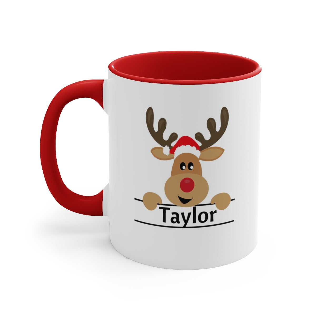 Custom Name Reindeer Mug