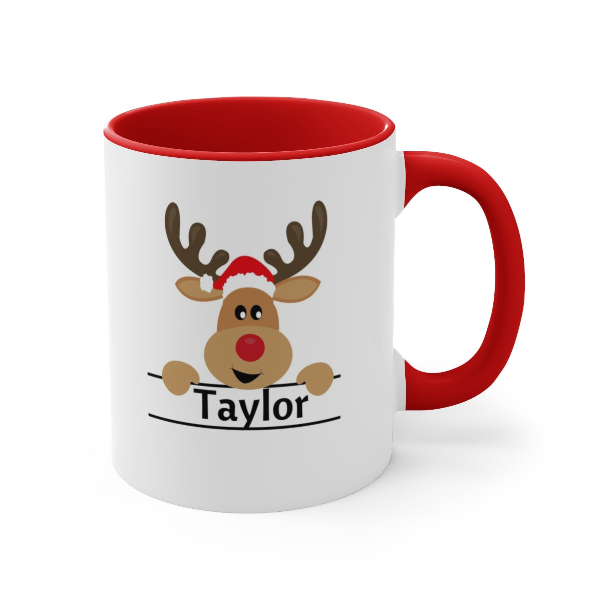 Custom Name Reindeer Mug
