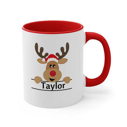 Custom Name Reindeer Mug