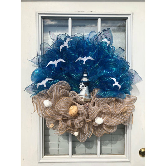 Lighthouse wreath !! FREE shipping !!