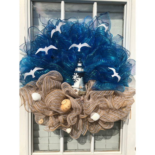 Lighthouse wreath !! FREE shipping !!