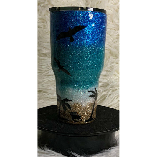 Beach Theme Tumbler 30 Ounce