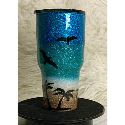 Beach Please Beach Themed Tumbler