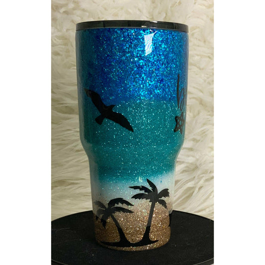 Beach Please Beach Themed Tumbler