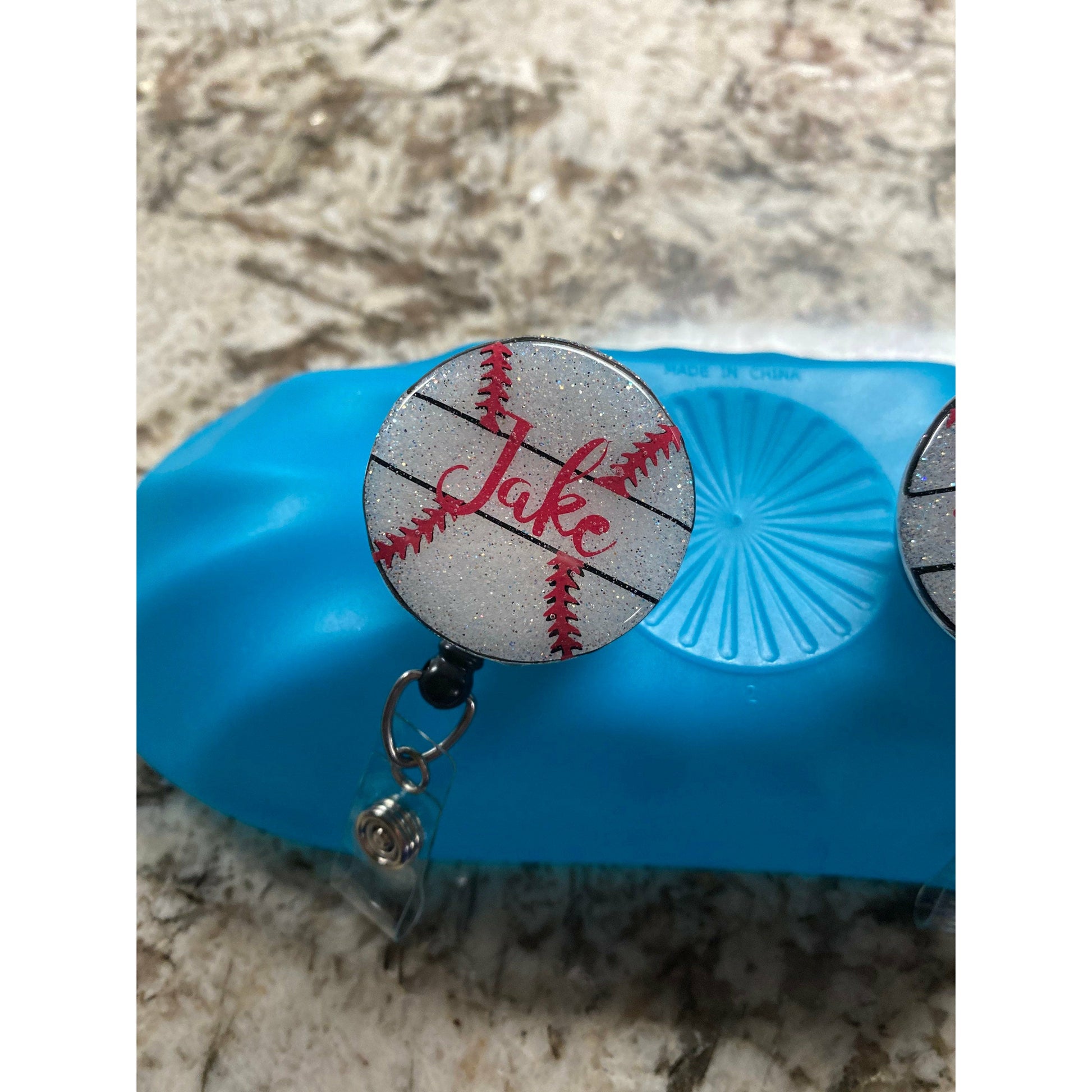 Baseball Mom Badge Reel Nurse baseball mom badge reel Teacher Baseball mom badge reel Retractable badge reel
