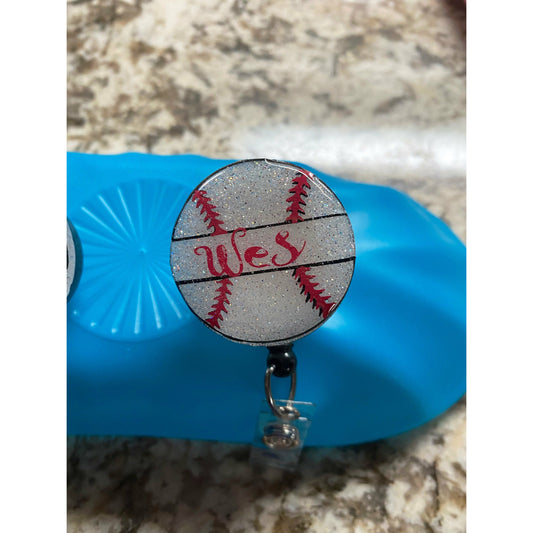 Baseball Mom Badge Reel Nurse baseball mom badge reel Teacher Baseball mom badge reel Retractable badge reel