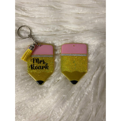 Pencil keychain personalized teacher gift