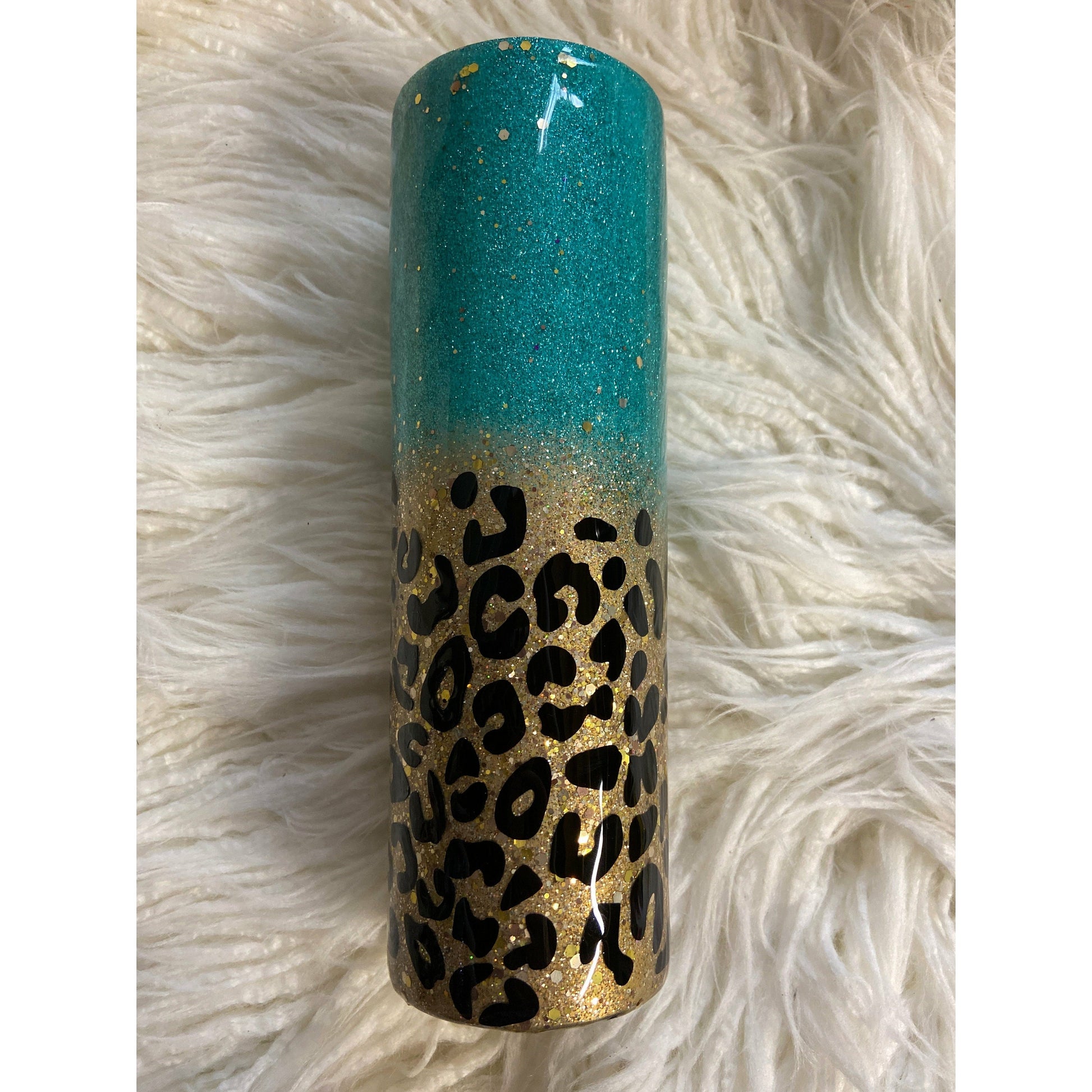 Teal and Leopard Tumbler