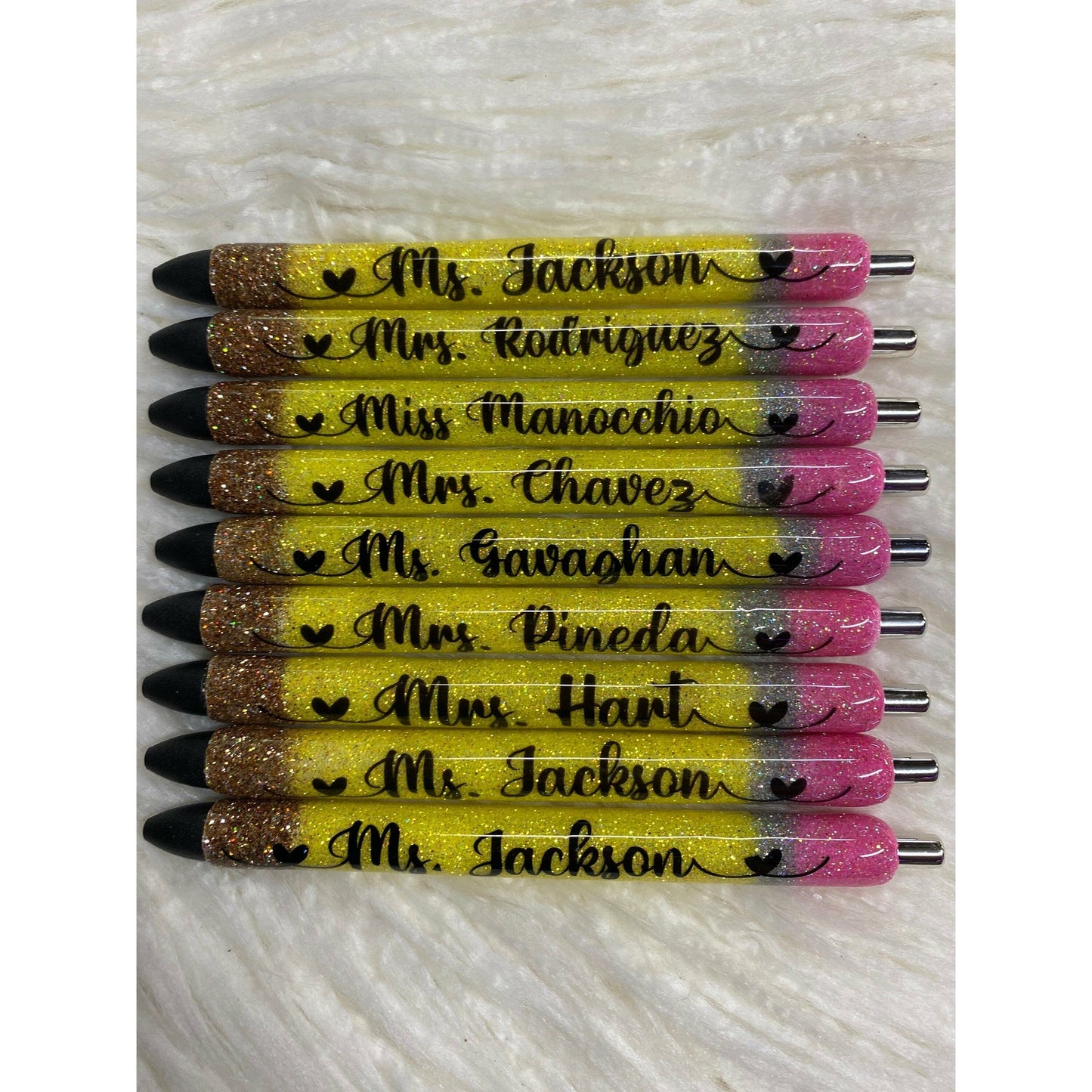 Teacher Pencil Pen | Glitter pencil pen| Teacher Gift | pencil glitter pen | Teacher Appreciation | end of school year gift office pen