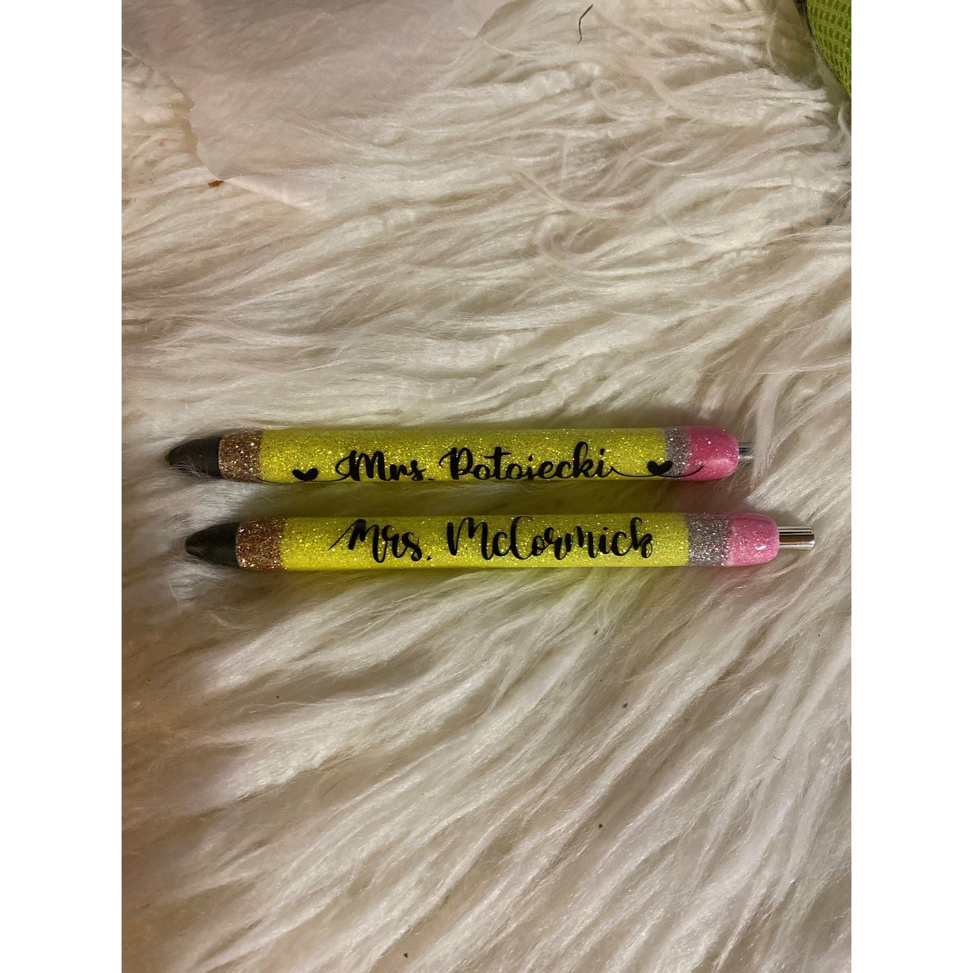 Teacher Pencil Pen | Glitter pencil pen| Teacher Gift | pencil glitter pen | Teacher Appreciation | end of school year gift office pen