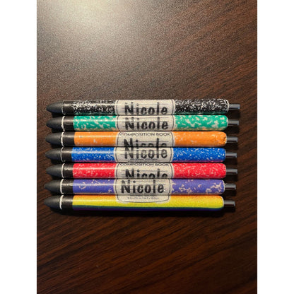 Composition book pen teacher pen student pen glitter pen