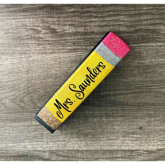 Glitter Pencil Desk Stapler, personalizable, stationary, office supplies, nurse, teacher gift back to school