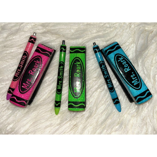 Crayon glitter stapler  teacher gift  custom name  back to school  custom colors pencil stapler Teacher Appreciation