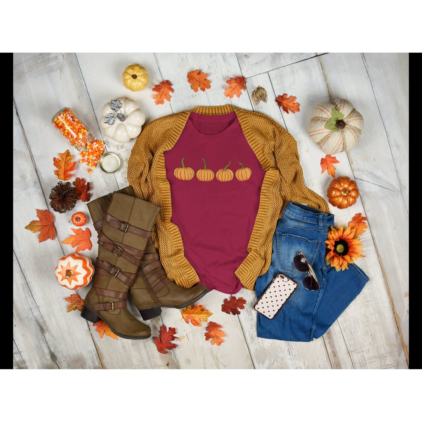 Pumpkin Crewneck Sweatshirt vintage fall