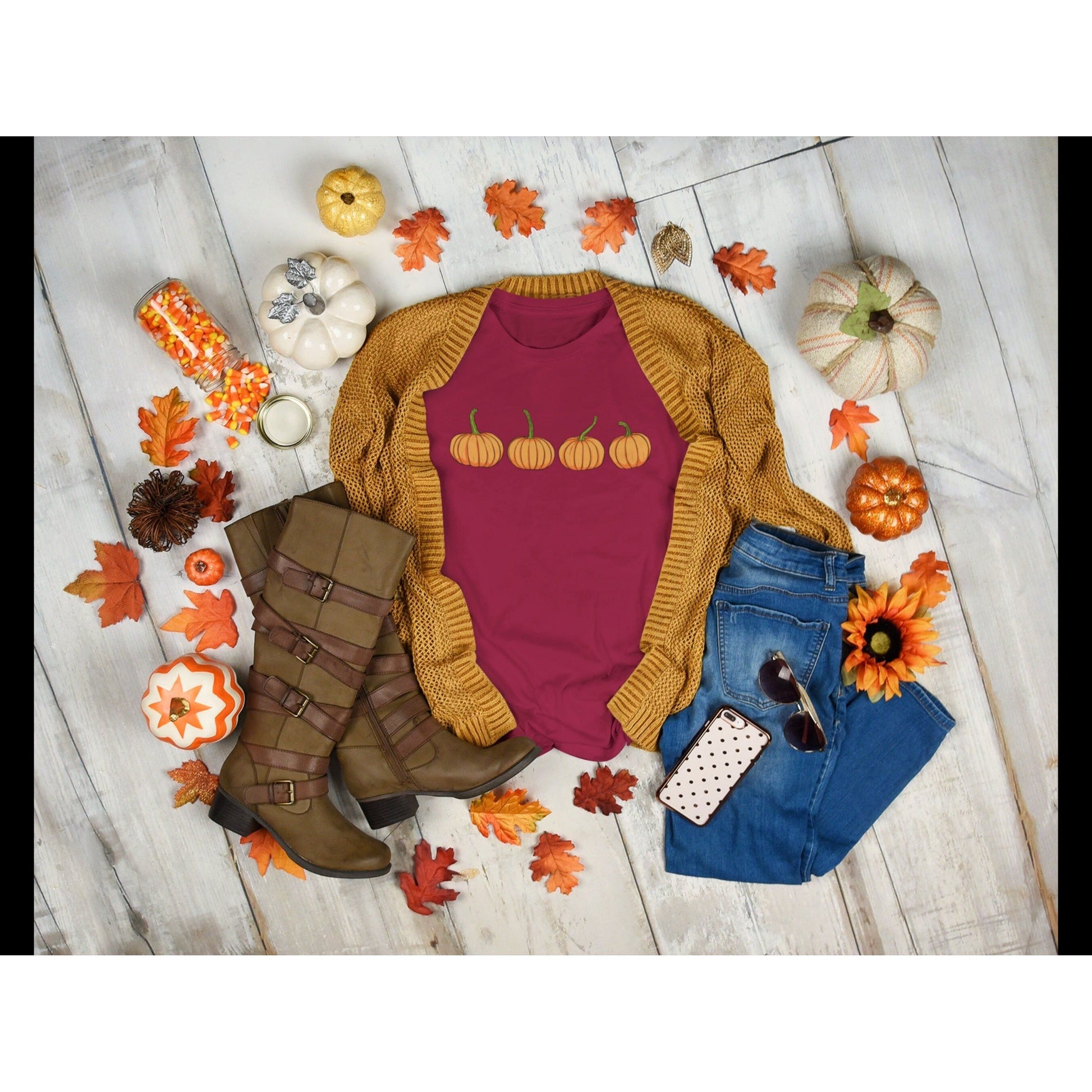 Pumpkin Crewneck Sweatshirt vintage fall