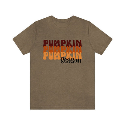 Retro Ombre pumpkin season Bella + Canvas T-shirt Womens Fall Vintage