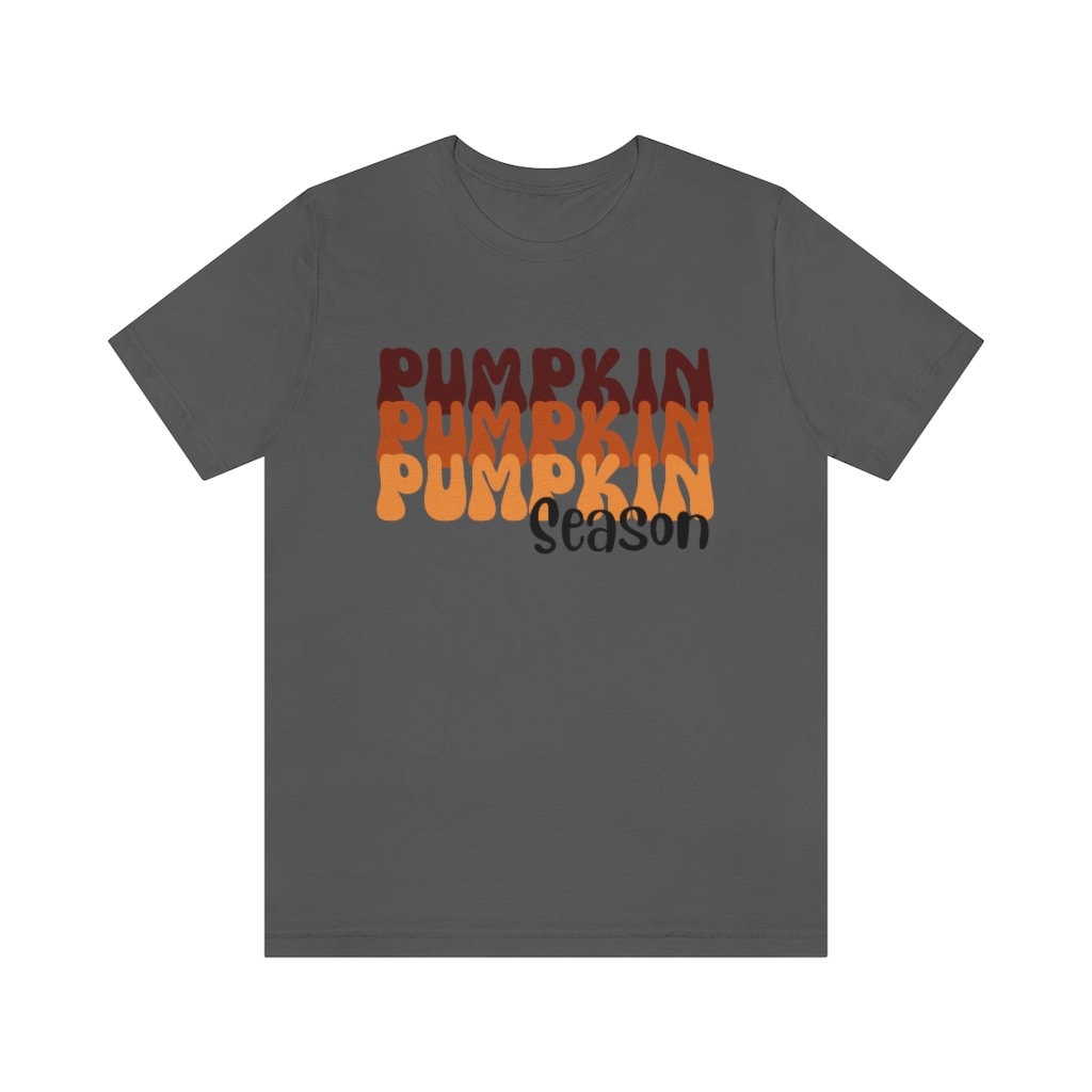 Retro Ombre pumpkin season Bella + Canvas T-shirt Womens Fall Vintage