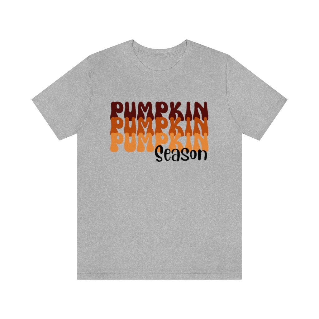 Retro Ombre pumpkin season Bella + Canvas T-shirt Womens Fall Vintage