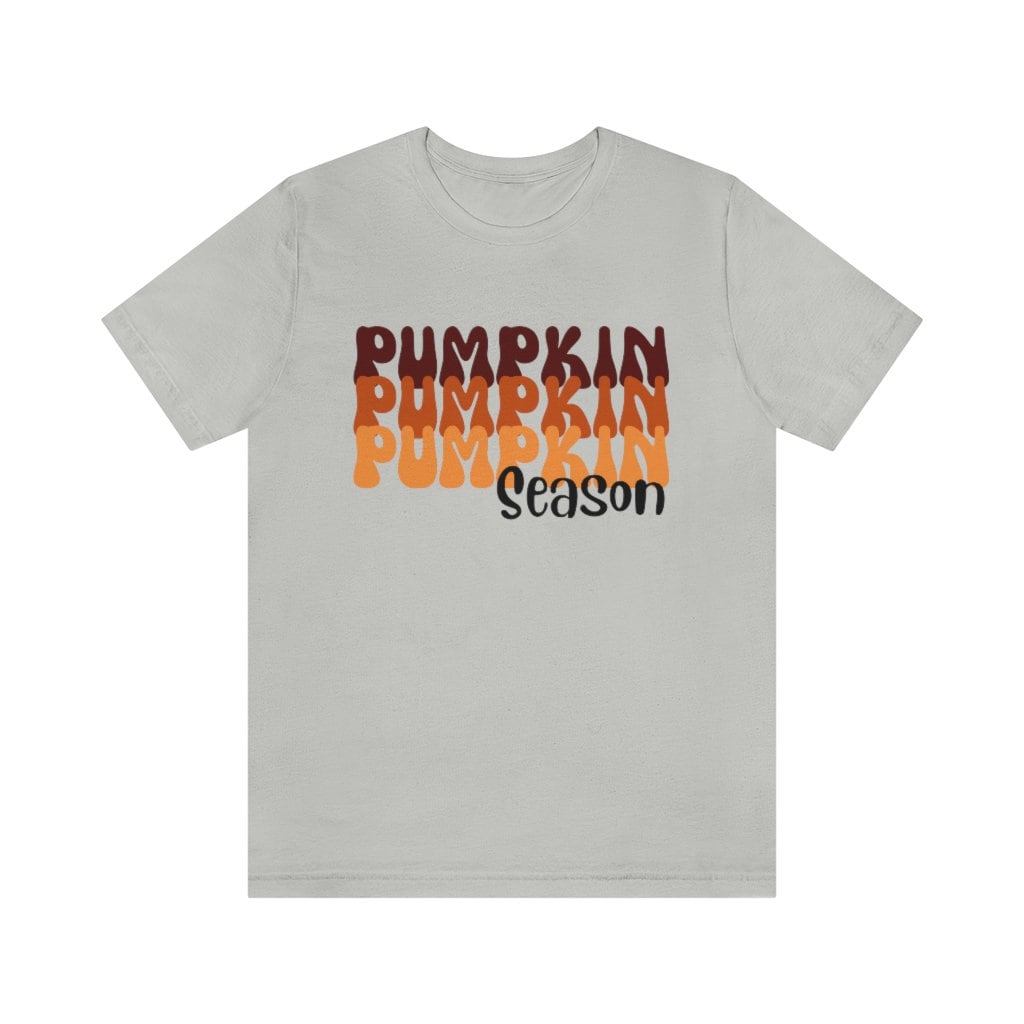 Retro Ombre pumpkin season Bella + Canvas T-shirt Womens Fall Vintage