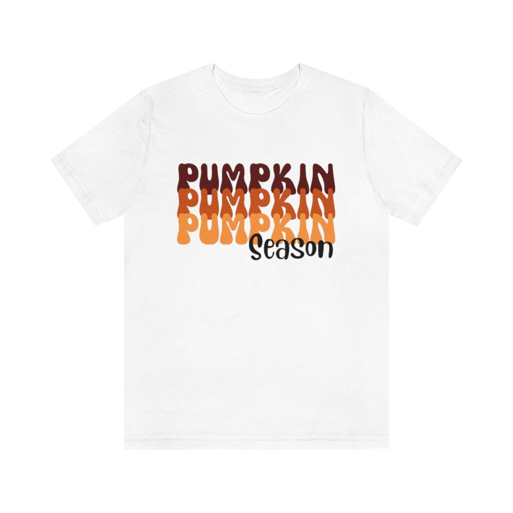 Retro Ombre pumpkin season Bella + Canvas T-shirt Womens Fall Vintage